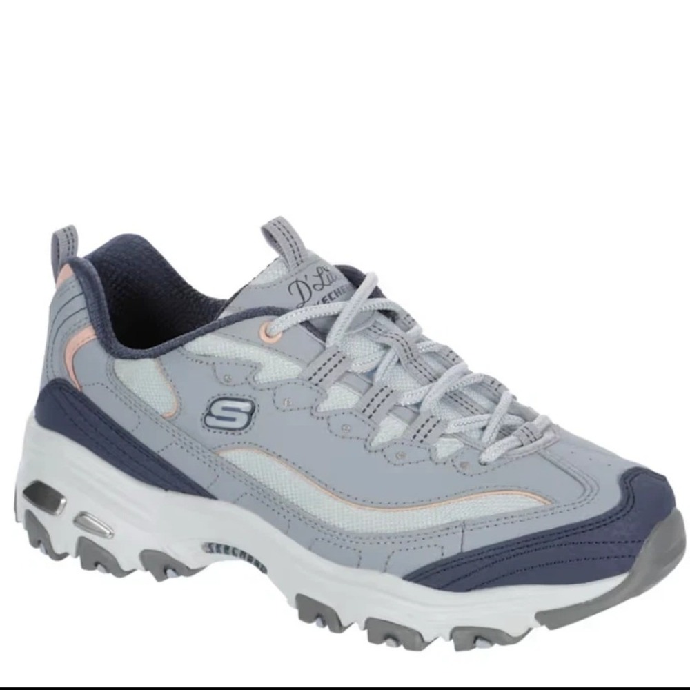 Skechers Women's D'Lites Light Blue Chunky Platform Walking Sneakers - 10/40 EUR
